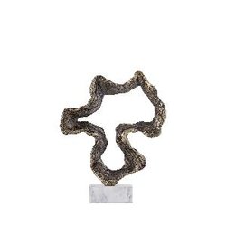 PTMD Maryan Brass shaped alu casted statue marble baseS