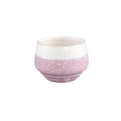 PTMD Mascy Pink ombre ceramic pot round XS