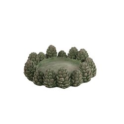 PTMD Maynie Green cement pine cones candle holder