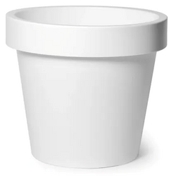 Mega collections Pot linea iris d35h31cm wit