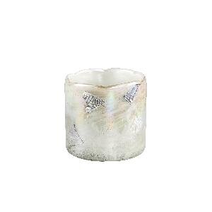 PTMD Metty White glass tealight multi colored round S