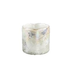 PTMD Metty White glass tealight multi colored round S