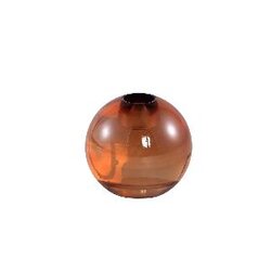 PTMD Mezzi Dark Brown glass ball candleholder round