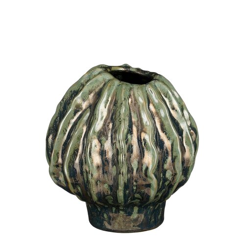 Mica decorations Alva vaas groen - h17,5xd16cm