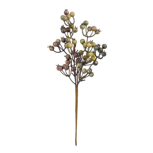 Mica decorations Bessentak blauw glanzend - l32cm