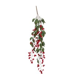 Mica decorations Bessentak hangend rood - l84xb17xh7cm