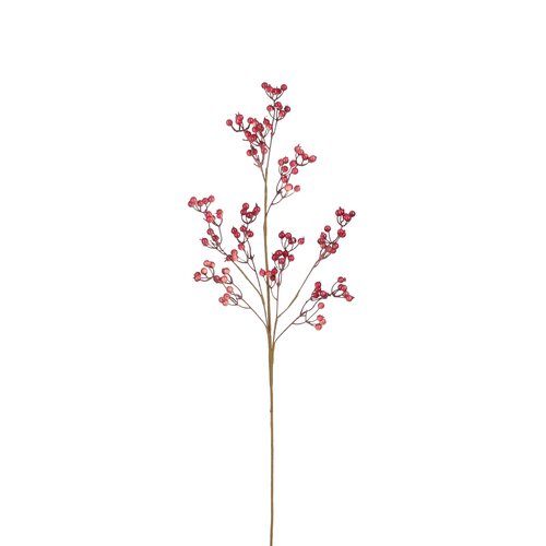 Mica decorations Bessentak roze glanzend - l85cm