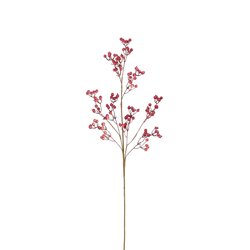 Mica decorations Bessentak roze glanzend - l85cm