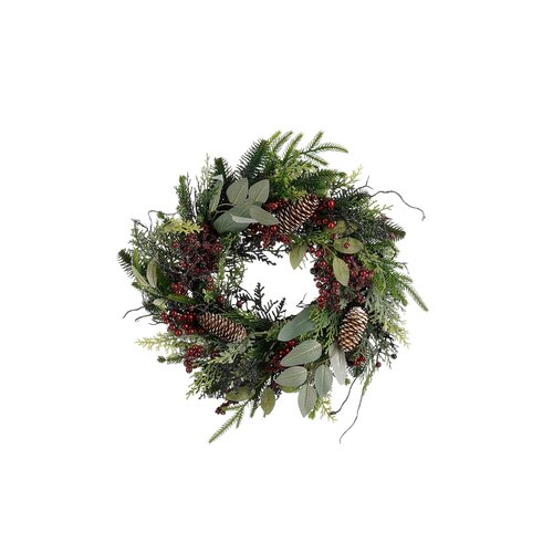 Mica Decorations Bodi krans bordeaux - h11xd40cm