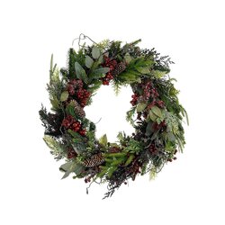 Mica Decorations Bodi krans bordeaux - h13xd50cm