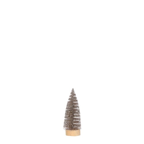 Mica decorations Boom champagne - h15xd6cm