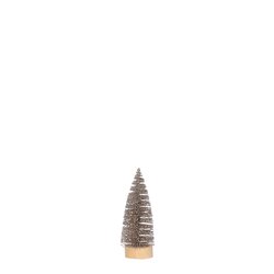 Mica decorations Boom champagne - h15xd6cm
