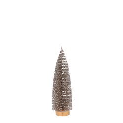 Mica decorations Boom champagne - h25xd8cm