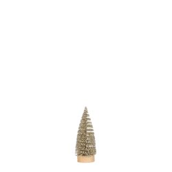 Mica decorations Boom goud - h15xd6cm