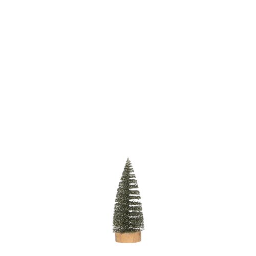 Mica decorations Boom groen - h15xd6cm