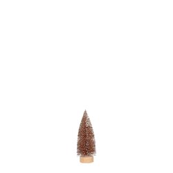 Mica decorations Boom l.bruin - h15xd6cm
