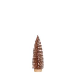 Mica decorations Boom l.bruin - h25xd8cm