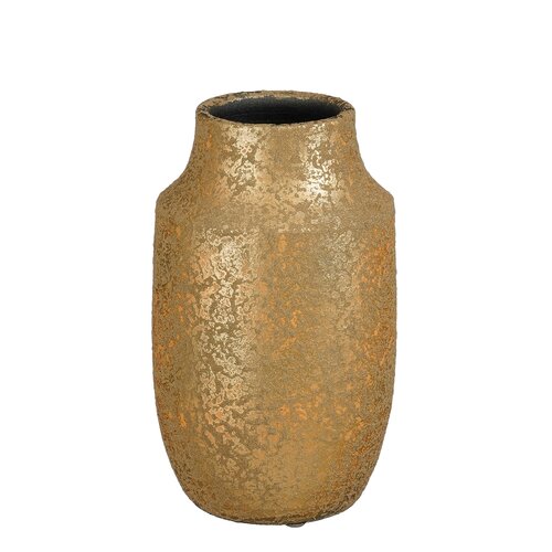 Mica decorations Clemente vaas goud - h30xd18cm