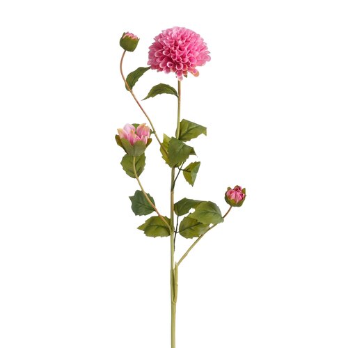 Mica decorations Dahlia oud roze Real Touch - l68cm