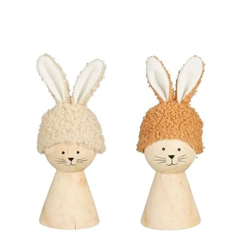 MICA DECORATIONS Deco haas l6b6h11.5cm l.bruin a2