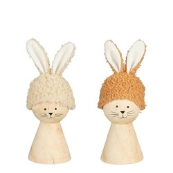 MICA DECORATIONS Deco haas l6b6h11.5cm l.bruin a2