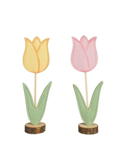 MICA DECORATIONS Deco tulp fsc l8.5b6h29cm geel a2