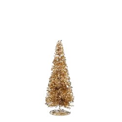 Mica decorations Decoratie boom champagne - h30xd11cm