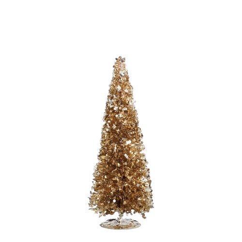 Mica decorations Decoratie boom champagne - h40xd15cm