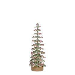 Mica decorations Decoratie boom groen frosted - h13xd6cm
