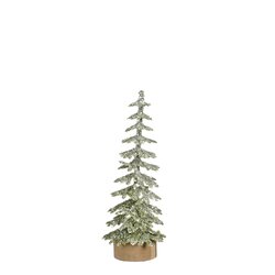 Mica decorations Decoratie boom groen frosted - h13xd6cm