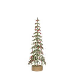 Mica decorations Decoratie boom groen frosted - h20xd7cm