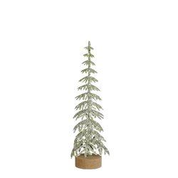 Mica decorations Decoratie boom groen frosted - h20xd7cm