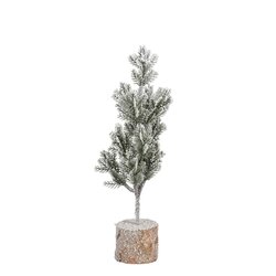 Mica decorations Decoratie boom groen frosted - h24xd8cm