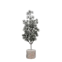 Mica decorations Decoratie boom groen frosted - h24xd8cm