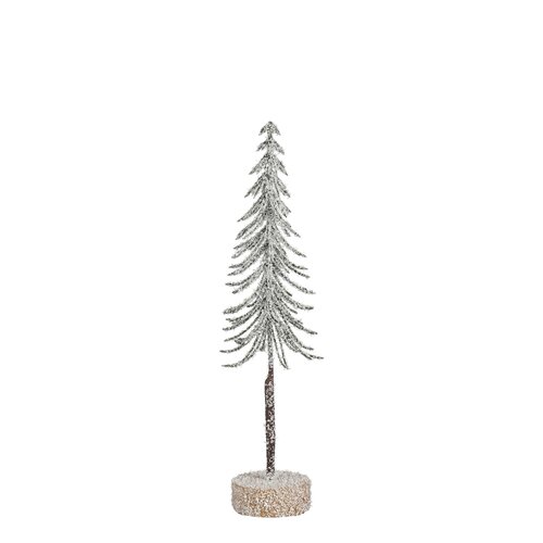 Mica decorations Decoratie boom groen frosted - h26xd7cm