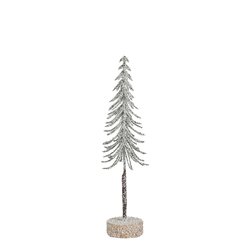 Mica decorations Decoratie boom groen frosted - h26xd7cm