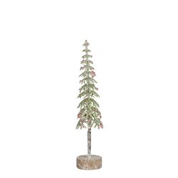 Mica decorations Decoratie boom groen frosted - h26xd7cm
