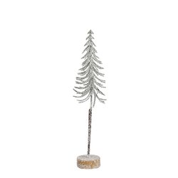 Mica decorations Decoratie boom groen frosted - h30xd6cm