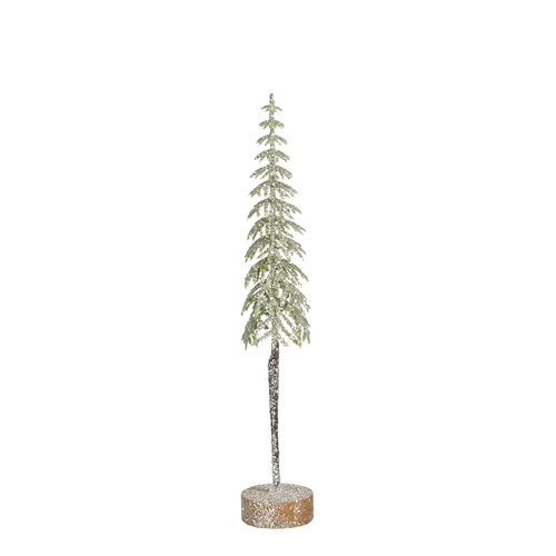 Mica decorations Decoratie boom groen frosted - h30xd6cm