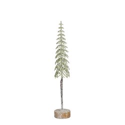 Mica decorations Decoratie boom groen frosted - h30xd6cm