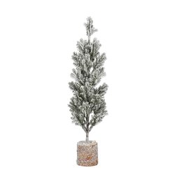 Mica decorations Decoratie boom groen frosted - h35xd9cm