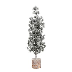 Mica decorations Decoratie boom groen frosted - h35xd9cm