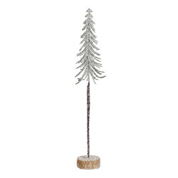 Mica decorations Decoratie boom groen frosted - h36xd7cm