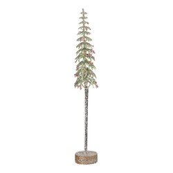 Mica decorations Decoratie boom groen frosted - h36xd7cm