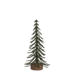 Mica decorations Decoratie boom groen glitter - h16xd6cm