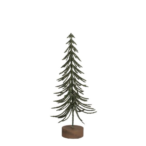 Mica decorations Decoratie boom groen glitter - h20xd7cm