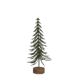 Mica decorations Decoratie boom groen glitter - h20xd7cm