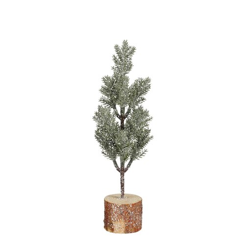 Mica decorations Decoratie boom groen glitter - h24xd8cm
