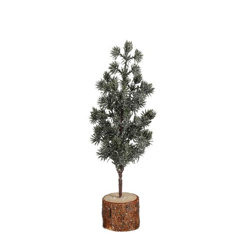 Mica decorations Decoratie boom groen glitter - h24xd8cm