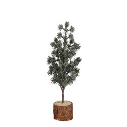 Mica decorations Decoratie boom groen glitter - h24xd8cm